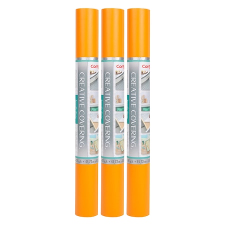 Con-Tact Brand Creative Covering Adhesive Covering, Orange, 18'' x 16 ft., 2PK 16F-C9A1K2-06
